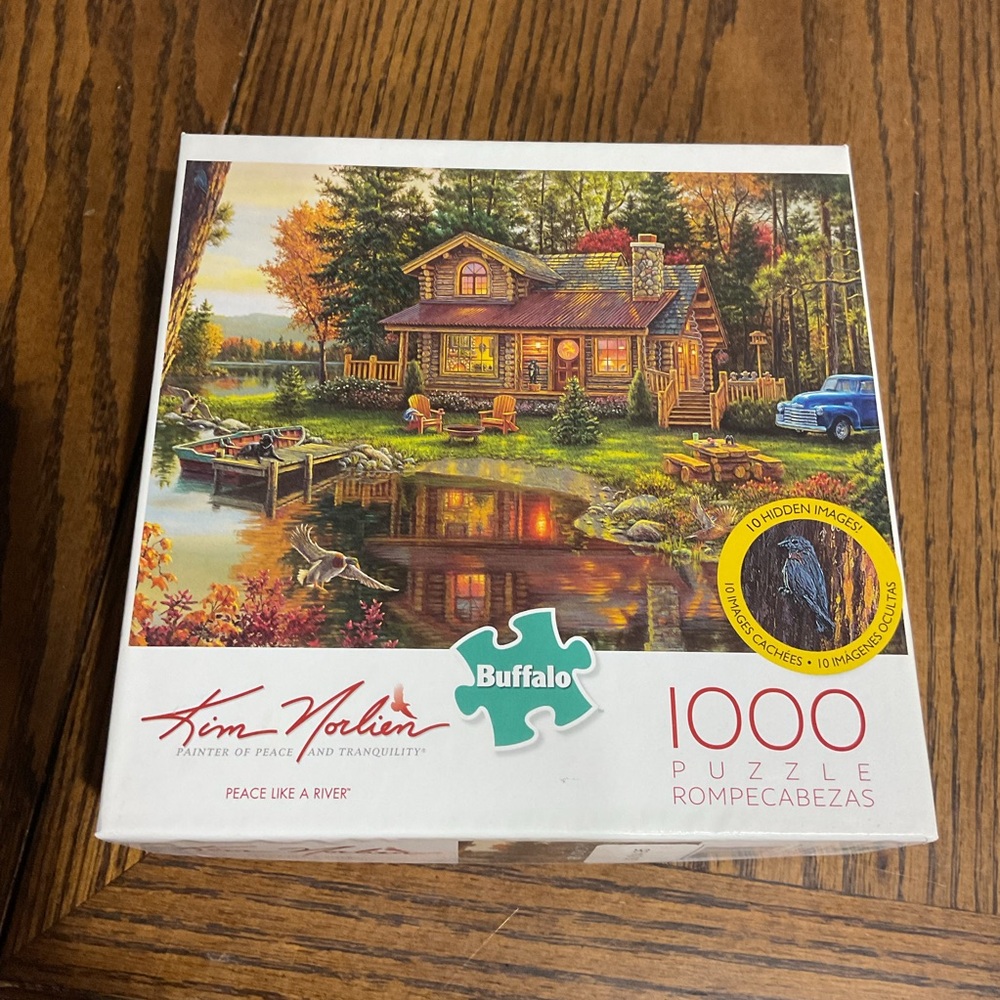 3 Buffalo 1000-Piece Puzzles ๐งฉ birch pt cove, beach camp, peace like a river - Picture 4 of 6